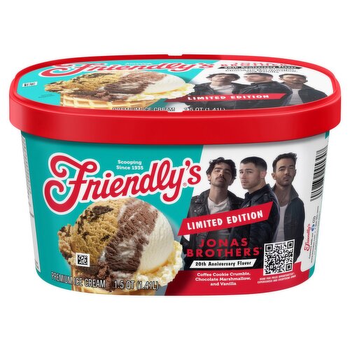 Friendly's Jonas Brothers 20th Anniversary Flavor Premium Ice Cream Limited Edition, 1.5 qt