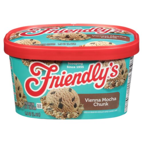 Friendly's Vienna Mocha Chunk Premium Ice Cream, 1.5 qt