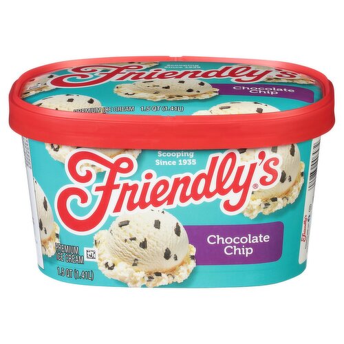 Friendly's Chocolate Chip Premium Ice Cream, 1.5 qt