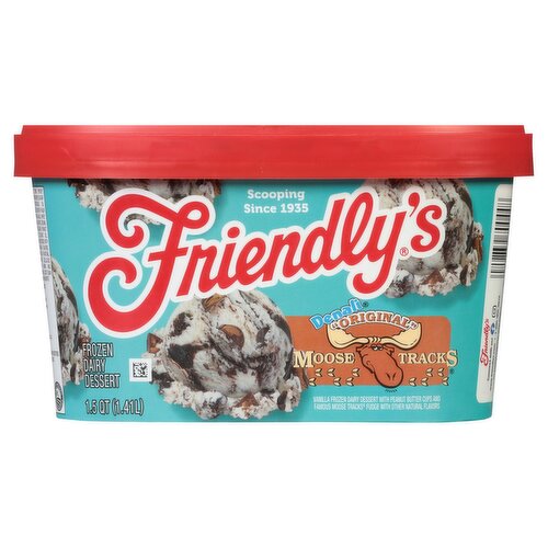 Friendly's Moose Tracks Denali Original Frozen Dairy Dessert, 1.5 qt