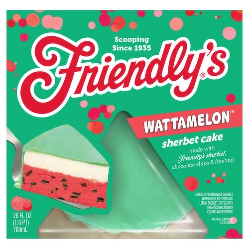 Friendly's Wattamelon Sherbet Cake, 26 fl oz