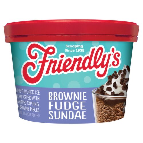 Friendly's Brownie Fudge Sundae Ice Cream, 6 fl oz