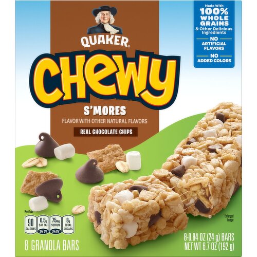 Quaker Chewy Granola Bars S'mores 0.84 Oz, 8 Count