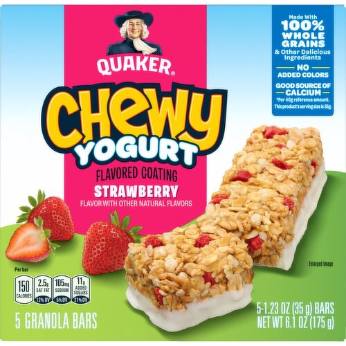 Quaker Chewy Yogurt Granola Bars Strawberry 1.23 Oz 5 Count