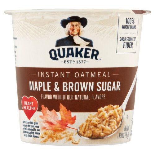 Quaker Maple & Brown Sugar Instant Oatmeal, 1.69 oz