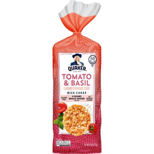 Quaker Rice Cakes Tomato & Basil 6.1 Oz