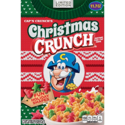 Cap'n Crunch's Sweetened Corn & Oat Cereal Christmas Crunch 11.7 Oz