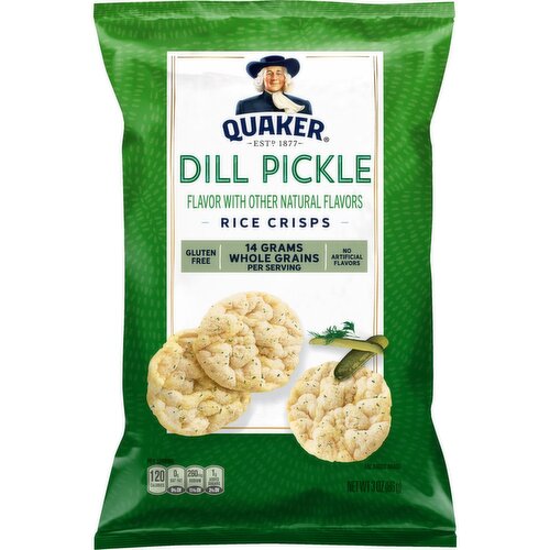 Quaker Rice Crisps Dill Pickle 3 Oz