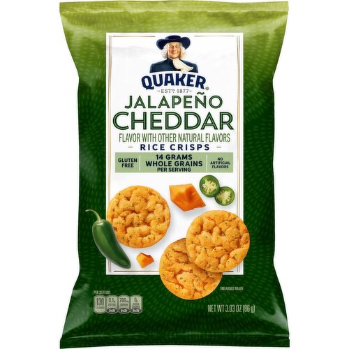 Quaker Rice Crisps Jalapeno Cheddar 3.03 Oz