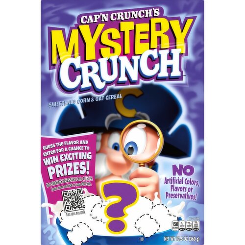Cap'n Crunch's Crunch Sweetened Corn & Oat Cereal Mystery Crunch 12.6 Oz LTO