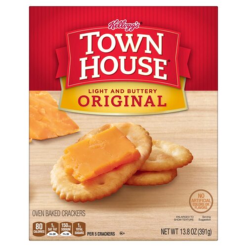 Kellogg's Town House Light and Buttery Original Oven Baked Crackers, 13.8 oz