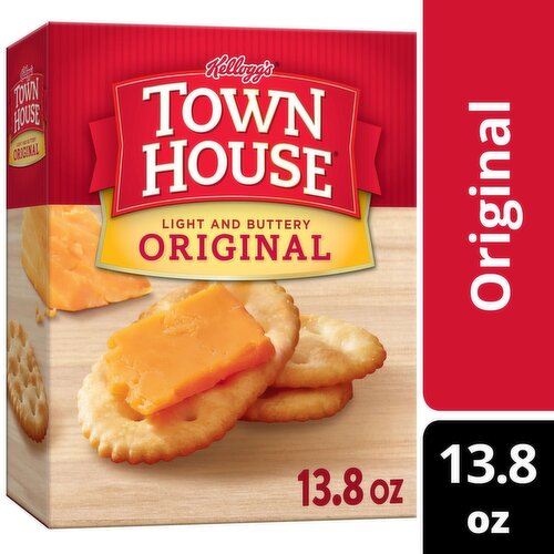 Kellogg's Town House Light and Buttery Original Oven Baked Crackers, 13.8 oz