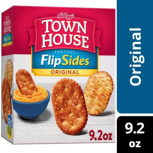 Kellogg's Town House Pretzel Flip Sides Original Oven Baked Crackers, 9.2 oz