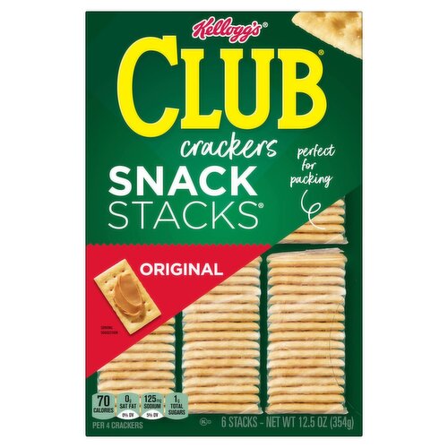 Kellogg's Club Snack Stacks Original Crackers, 6 count, 12.5 oz