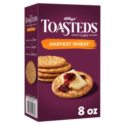 Toasteds Harvest Wheat Crackers, 8 oz