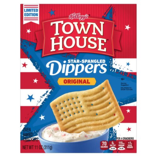 Kellogg's Town House Original Star-Spangled Dippers Oven Baked Crackers Limited Edition, 11 oz