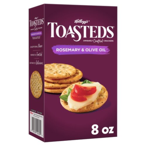 Toasteds Rosemary & Olive Oil Crackers, 8 oz