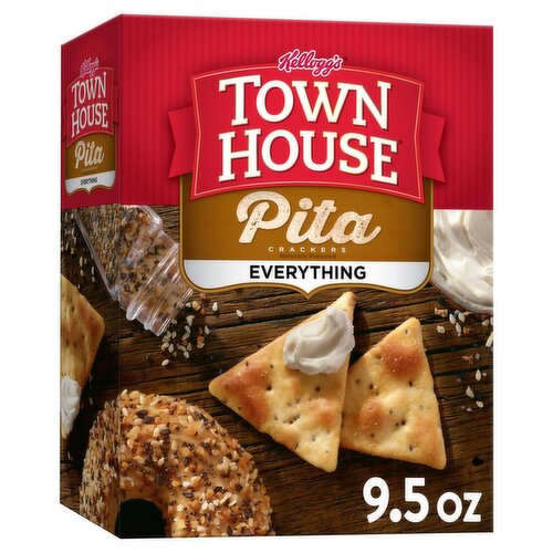 Kellogg's Town House Everything Oven Baked Pita Crackers, 9.5 oz