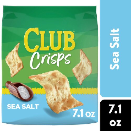 Club Crisps Sea Salt Baked Snacks, 7.1 oz