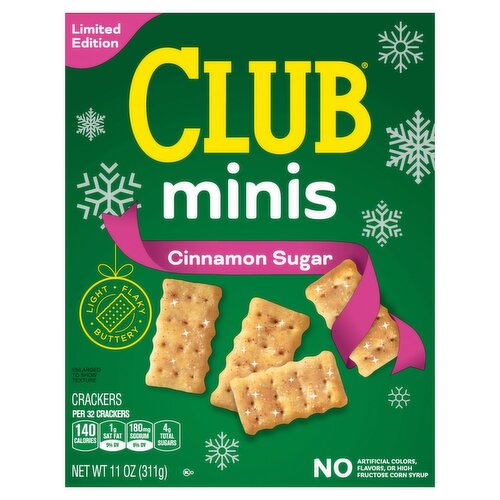 Club Minis Cinnamon Sugar Crackers Limited Edition, 11 oz