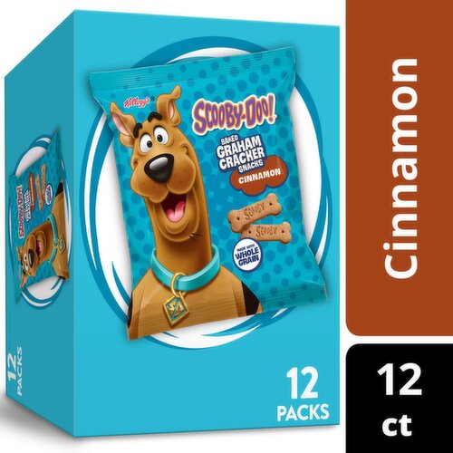 Kellogg's Scooby-Doo! Cinnamon Baked Graham Cracker Snacks, 1 oz, 12 count