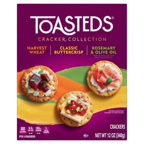 Toasteds Cracker Collection Crackers, 12 oz