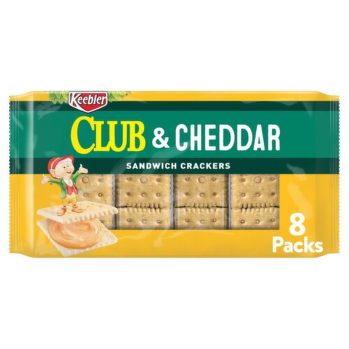 Keebler Club & Cheddar Sandwich Crackers, 1.38 oz, 8 count