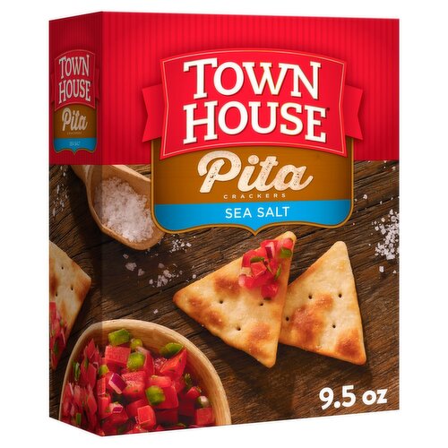 Kellogg's Town House Sea Salt Pita Oven Baked Crackers, 9.5 oz