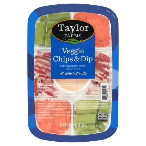 Taylor Farms Veggie Chips & Dip with Buffalo Bleu Dip, 16 oz