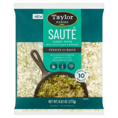 Taylor Farms Sauté Cheesy Pesto Riced Cauliflower & Broccoli, 9.62 oz