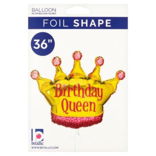 Betallic Birthday Queen 36" Foil Shape Balloon