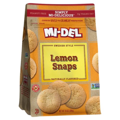 Mi-Del Swedish Style Lemon Snaps Cookies, 10 oz