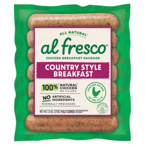 Alfresco Country Style with a Hint of Sage and Thyme Chicken Breakfast Sausage, 7.5 oz