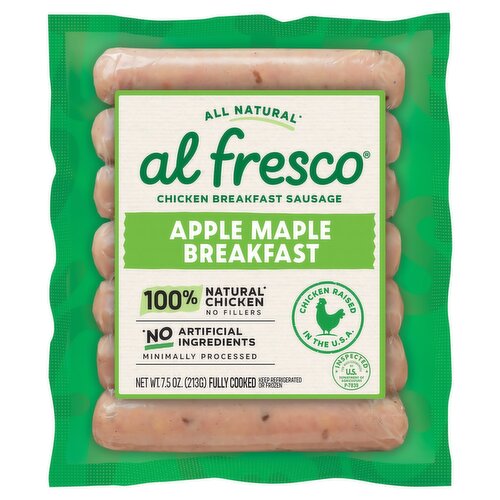 Al Fresco Apple Maple Chicken Breakfast Sausage, 7.5 oz