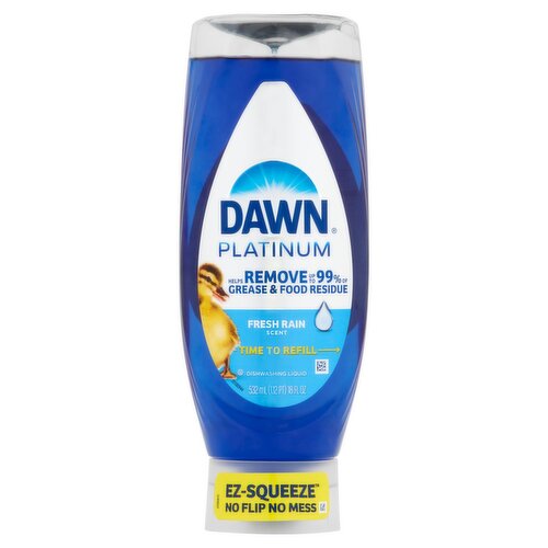 Dawn Platinum Fresh Rain Scent Dishwashing Liquid, 18 fl oz