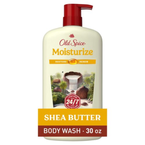 Old Spice Moisturize Scent of Shea Butter Body Wash, 30 fl oz
