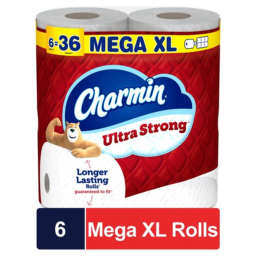 Charmin Ultra Strong Mega XL Rolls, 6 count