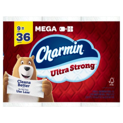 Charmin Ultra Strong Bathroom Tissue, 9 count