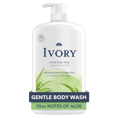 Ivory Gentle Body Wash, Notes of Aloe, 35oz