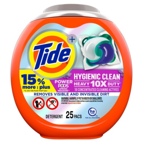 Tide Plus Power Pods Spring Meadow Detergent, 42 oz 