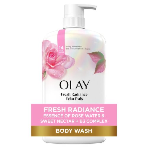 Olay Fresh Radiance Rose Water & Sweet Nectar Body Wash, 33 fl oz