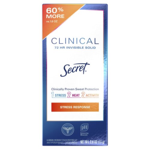 Secret Clinical Stress Response Antiperspirant Deodorant, 2.6 oz