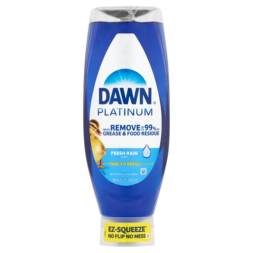 Dawn Platinum Fresh Rain Scent Dishwashing Liquid, 24.3 fl oz