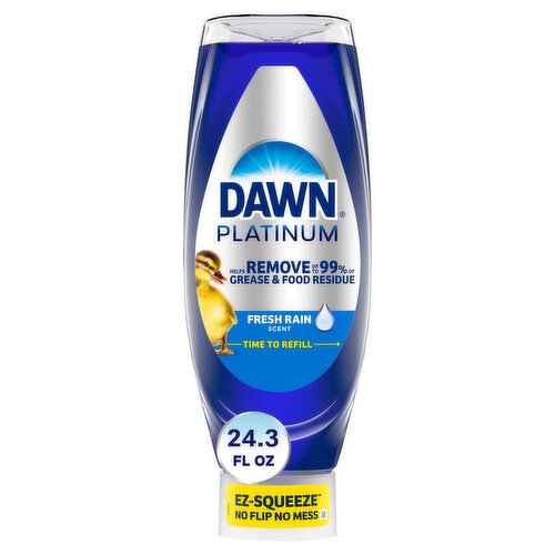 Dawn Platinum Fresh Rain Scent Dishwashing Liquid, 24.3 fl oz