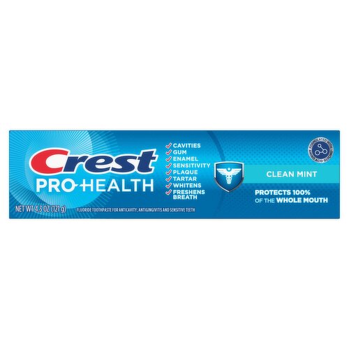 Crest Pro-Health Clean Mint Fluoride Toothpaste, 4.3 oz