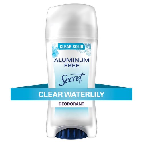 Secret Aluminum Free Deodorant for Women, Clear Solid, Waterlily, 2.4 oz