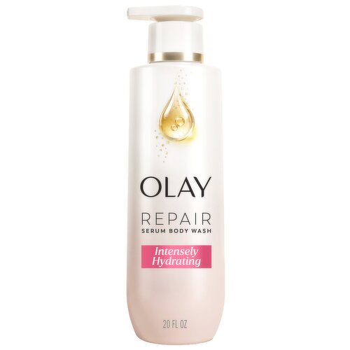 Olay Intensely Hydrating Repair Serum Body Wash, Vitamin B3 and Hyaluronic, 20oz
