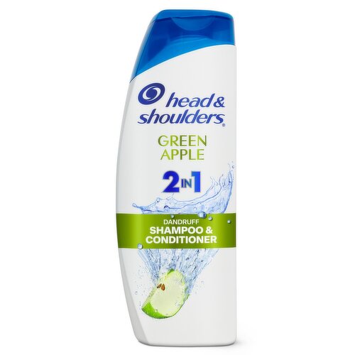 Head and Shoulders 2 in 1 Dandruff Shampoo and Conditioner, Anti-Dandruff Treatment, Green Apple fo