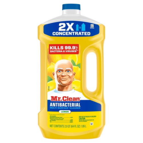 Mr. Clean Lemon Antibacterial Multi-Surface Cleaner, 2.0 qt