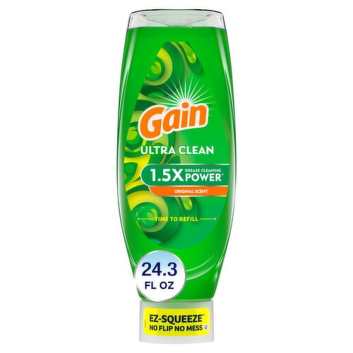 Gain Ultra Clean Original Scent Dishwashing Liquid, 24.3 fl oz